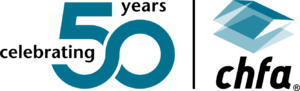 CHFA 50th anniversary logo